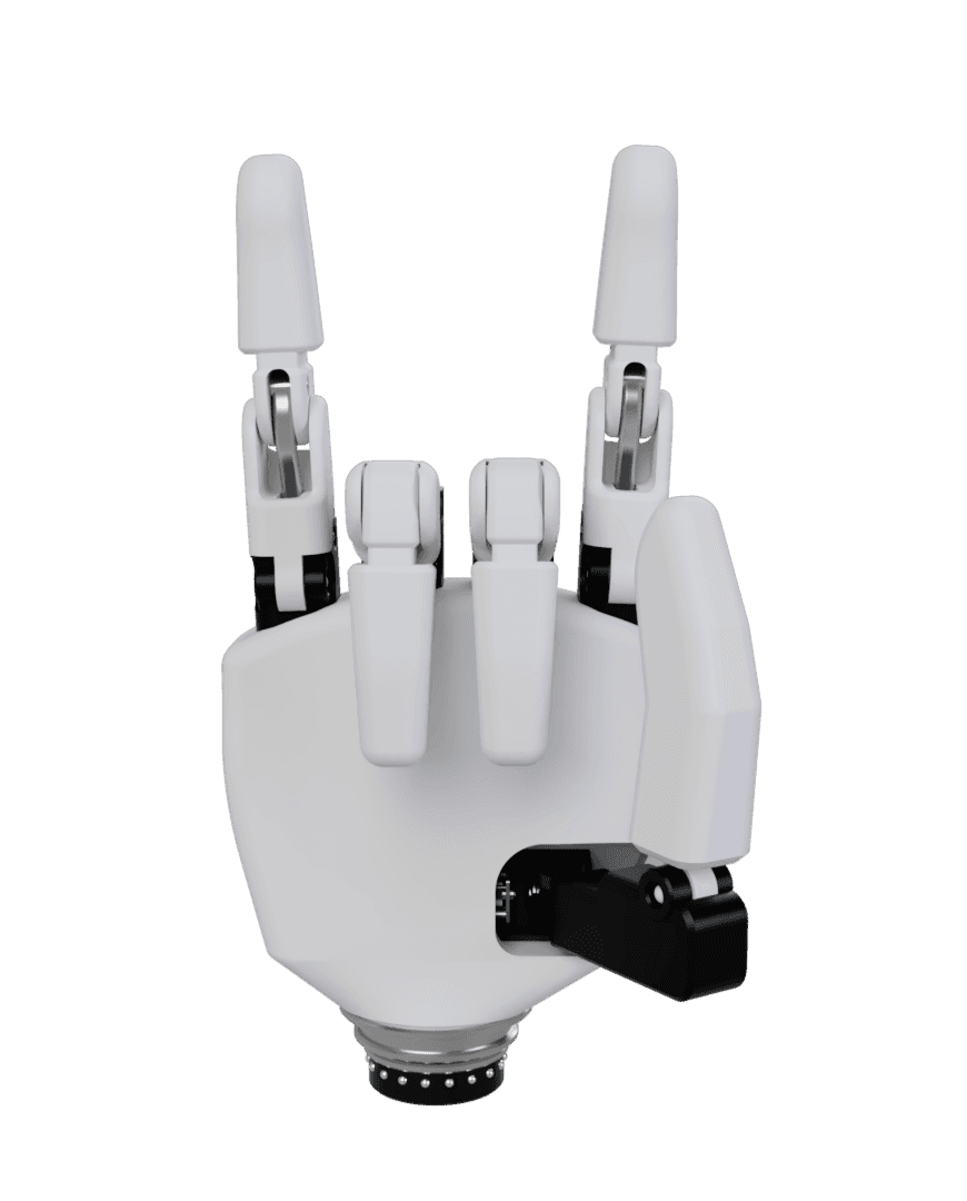 Wave Bionic Hand doing the rock gesture